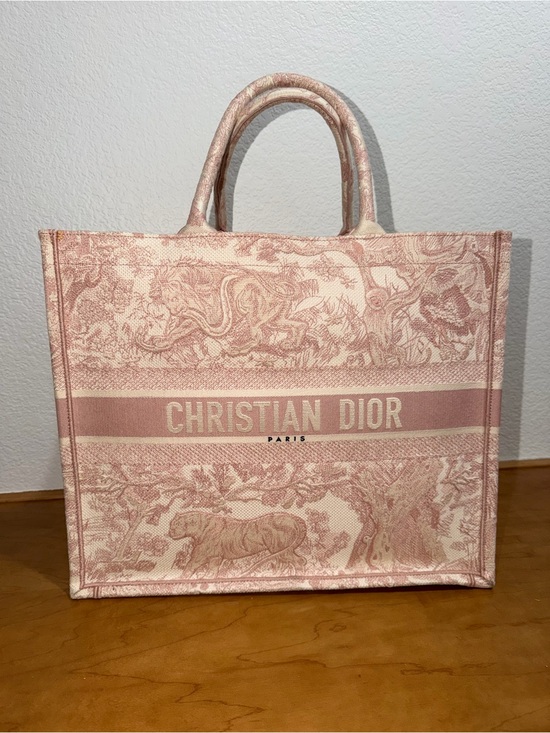 Dior Handbags - Dior Pink Toile de Jouy Large Book Tote Bag
